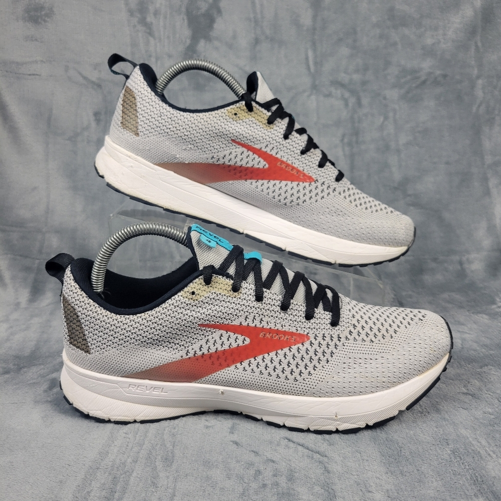 Brooks Revel 4 Gray/Red Road Running Shoes Men's Size 9 - Picture 5 of 9